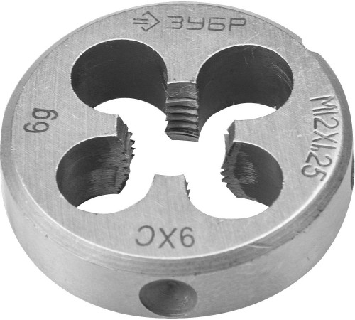 ЗУБР М12 x 1.25 мм, сталь 9ХС, плашка круглая ручная (4-28022-12-1.25) купить  в Сочи