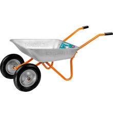 СИБИН СТ-21, 65 л, 100 кг, двухколесная, пневматические колеса, садовая тачка (39909)