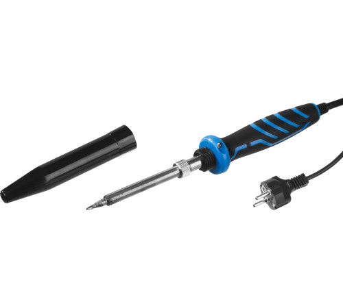 ЗУБР Ceramic PRO, 40 Вт, керамическим нагреватель, конус, 2-к рукояткой, электропаяльник с защитным колпачком, Профессионал (55413-40) купить  в Сочи