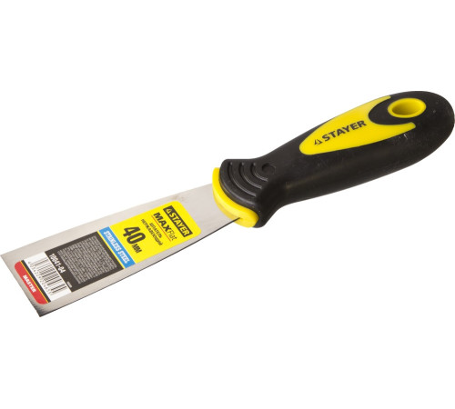 STAYER MAXFlat, 40 мм, профилированное полотно, двухкомпонентная ручка, нержавеющий, шпатель (10041-04) купить  в Сочи