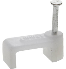 ЗУБР СД-П, 7 мм, 50 шт, прямоугольная скоба-держатель с оцинкованным гвоздем, Профессионал (45112-07)