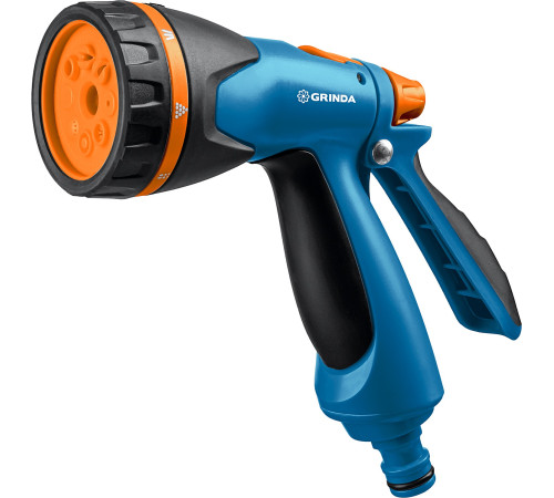 GRINDA B-8, 8 режимов, курок сзади, двухкомпонентный, поливочный пистолет, PROLine (429110) купить  в Сочи