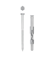 ЗУБР ФД-П 10 x 120 мм, фасадный дюбель, нейлон/цинк, 50 шт (301475-120)