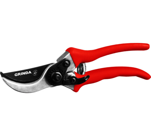 GRINDA G-11, 210 мм, лезвия из углеродистой стали, закалены, тефлоновое покрытие, алюминиевые рукоятки, плоскостной секатор (8-423001) купить  в Сочи