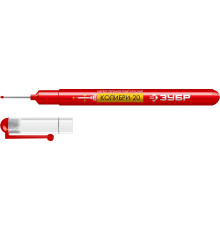 ЗУБР Колибри-20 красный, наконечник L 20 мм, ᴓ 2 мм, перманентный маркер для отверстийл (06328-3)