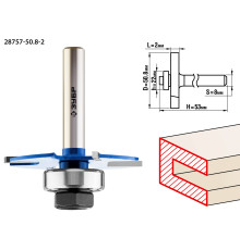 ЗУБР 50.8 x 2 мм, хвостовик 8 мм, фреза горизонтально-пазовая, Профессионал (28757-50.8-2)