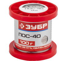 ЗУБР ПОС 40, 1 мм, 100 г, проволока, припой (55451-100-10)