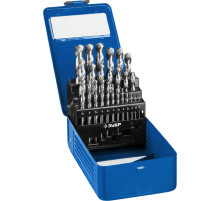 ЗУБР ПРОФ-А, 25 шт, (1-13 мм), сталь Р6М5, класс А, мет.бокс, набор сверл по металлу, Профессионал (29625-H25)