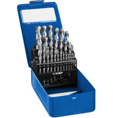 ЗУБР ПРОФ-А, 25 шт, (1-13 мм), сталь Р6М5, класс А, мет.бокс, набор сверл по металлу, Профессионал (29625-H25)