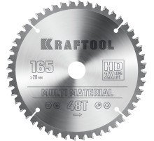 KRAFTOOL Multi Material, 165 x 20 мм, 48Т, пильный диск по алюминию (36953-165-20)