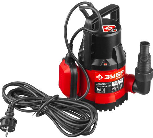 ЗУБР 250 Вт, дренажный насос с минимальным уровнем откачки (НПЧ-М1-250) купить  в Сочи