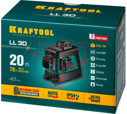 KRAFTOOL LL 3D, лазерный нивелир (34640) купить  в Сочи