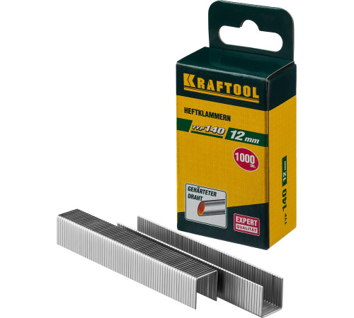 KRAFTOOL тип 140 (G/11/57) 12 мм, 1000 шт, калибр 20GA, скобы для степлера (31680-12) купить  в Сочи