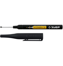 ЗУБР Колибри-30 черный, наконечник L 30 мм, ᴓ 2.8 мм, перманентный маркер для отверстий (06338-2)