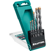 KRAFTOOL Extreme, 5 шт: 4-5-6-8-10 мм, трехгранный хвостовик, набор сверл по бетону (29166-H5)