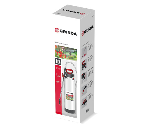 GRINDA TS-10, 10 л, широкая горловина, устойчивое днище, переносной опрыскиватель (8-425119) купить  в Сочи