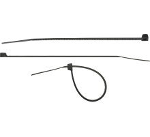 СИБИН ХС-Ч, 7.6 x 300 мм, нейлон РА66, 100 шт, черные, хомуты-стяжки (3788-76-300)
