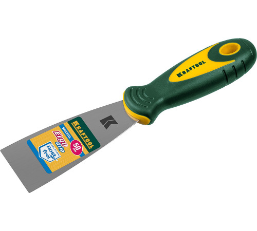 KRAFTOOL 50 мм, х-образное профилированное полотно, двухкомпонентная ручка, нержавеющий, шпатель (10035-050) купить  в Сочи