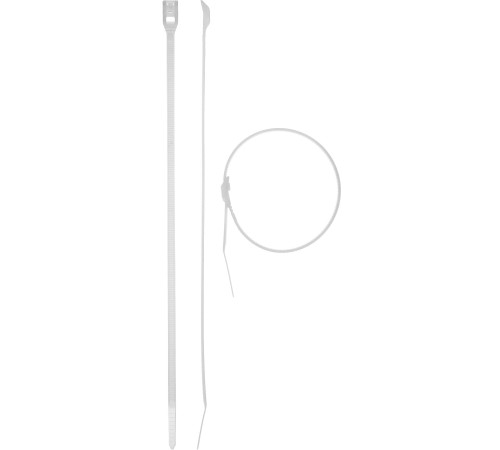 ЗУБР КОБРА, 4.6 x 280 мм, нейлон РА66, 25 шт, белые, кабельные стяжки с плоским замком, Профессионал (30930-46-280) купить  в Сочи