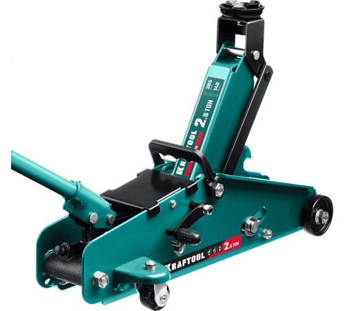KRAFTOOL S-PIN, 2.5 т, 140 - 385 мм, подкатной домкрат с увеличенным подъемом и фиксатором (43457-2.5) купить  в Сочи