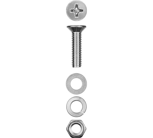ЗУБР DIN 965, M5 х 30 мм, цинк, 14 шт, винт с гайкой и шайбами (303456-05-030) купить  в Сочи