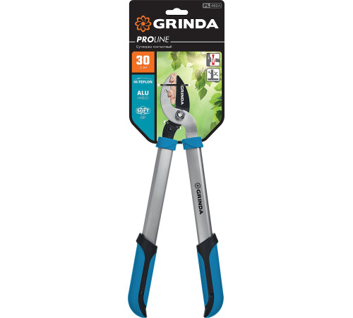 GRINDA PL-460A, длина 460 мм, лезвия из высокоуглеродистой закаленной стали, алюминиевые рукоятки, малый контактный сучкорез, PROLine (424516) купить  в Сочи