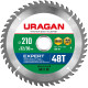 URAGAN Expert, 210 х 32/30 мм, 48Т, пильный диск по дереву (36802-210-32-48) купить в Сочи