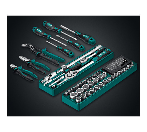 KRAFTOOL GRAND-99, 99 предм., (1/2″+1/4″), Универсальный набор инструмента (27978-H99) купить  в Сочи