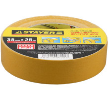 STAYER 38 мм, 25 м, на тканевой основе, двухсторонняя клейкая лента, Professional (1217-38-25)