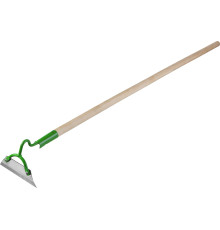 РОСТОК 150 х 50 х 1290 мм, трапециевидный профиль, нержавеющая сталь, деревянный черенок высш. сорт, мотыга (421573)