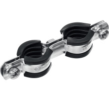 ЗУБР 1/2″, цинк, 8 шт, двойной трубный хомут (37890-20-24)