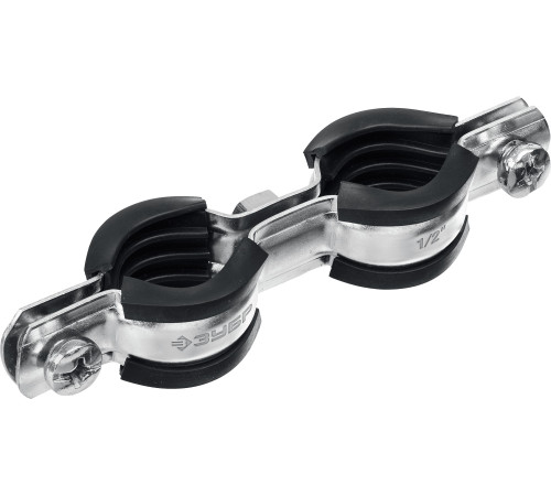 ЗУБР 1/2″, цинк, 8 шт, двойной трубный хомут (37890-20-24) купить  в Сочи