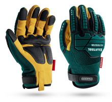 KRAFTOOL PANZER р.XL (10), профессиональные комбинированные перчатки, виброзащита, увеличенные противоударные накладки (11298-XL)