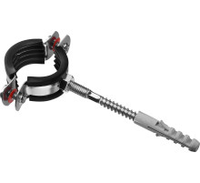 ЗУБР 1″, цинк, 1 шт, трубный хомут с сантехнической шпилькой и дюбелем (37866-32-37)