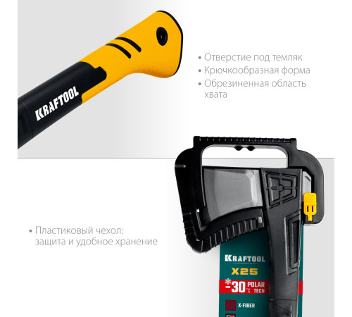 KRAFTOOL X25, 1700/2500 г, в чехле, 710 мм, топор-колун (20660-25) купить  в Сочи