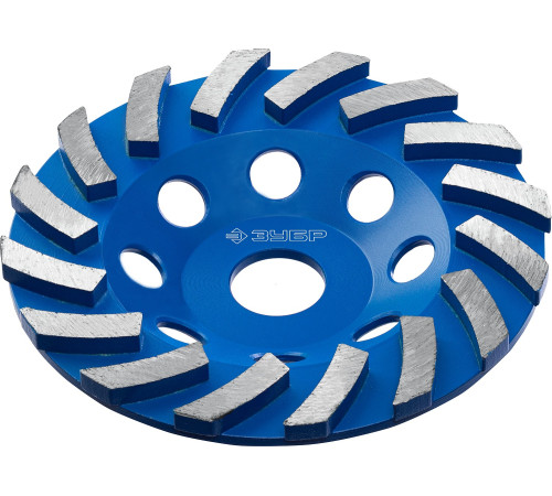 ЗУБР Турбо, d 125 мм, сегментная алмазная шлифовальная чашка, Профессионал (33370-125) купить  в Сочи