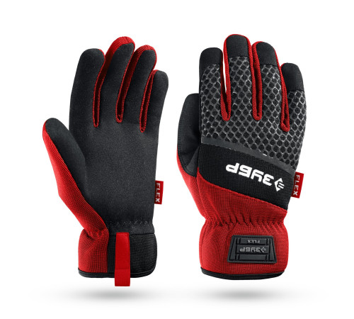 ЗУБР FLEX р.L (9), красные, профессиональные комбинированные перчатки, работа с сенсорными экранами, Профессионал (11479-L) купить  в Сочи
