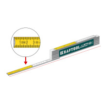 KRAFTOOL PRO-90 Kontakt, 2.4 м, профессиональный складной деревянный метр (34729)