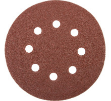 Круг шлифовальный универсальный STAYER ″MASTER″ из абразивной бумаги на велкро основе, 8 отверстий, Р40, 125мм, 5шт