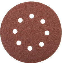 Круг шлифовальный универсальный STAYER ″MASTER″ из абразивной бумаги на велкро основе, 8 отверстий, Р40, 125мм, 5шт
