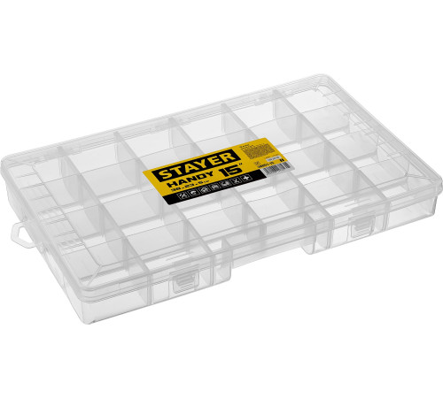 STAYER HANDY-15, 380 x 230 x 50 мм, (15″), пластиковый органайзер с 18 ячейками (38051-15) купить в Сочи STAYER HANDY-15, 380 x 230 x 50 мм, (15″), пластиковый органайзер с 18 ячейками (38051-15) купить в Сочи