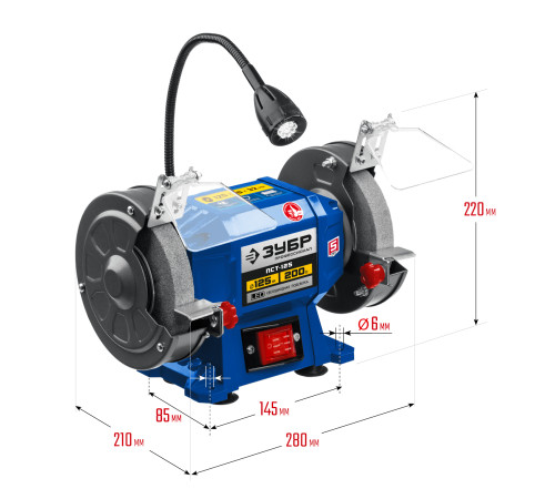 ЗУБР d 125, 200 Вт, заточной станок, Профессионал (ПСТ-125) купить  в Сочи