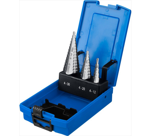 ЗУБР 4-30 мм, 3 шт, сталь Р6М5, набор ступенчатых сверл, Профессионал (29670-4-30-H3) купить  в Сочи