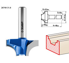ЗУБР 31.8 x 16 мм, радиус 9.5 мм, фреза пазовая фасонная №1, Профессионал (28740-31.8)