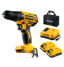 STEHER 20 В, 40 Н·м, 2 АКБ LMS (2 А·ч), дрель-шуруповерт, сумка (CD-40-22)