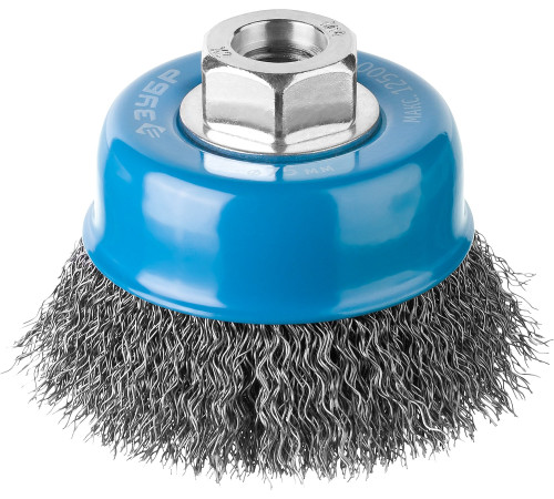 ЗУБР 75 мм, витая, стальная проволока 0.3 мм, чашечная щетка-крацовка для УШМ, Профессионал (35261-075) купить  в Сочи