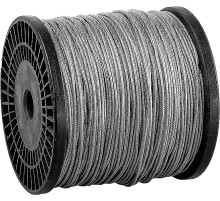 ЗУБР DIN 3055, свивка 6 x 7 + FC, 4 (5) мм, L 200 м, стальной трос в оплетке ПВХ, Профессионал (4-304120-04-05)