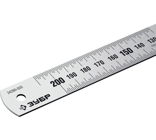 ЗУБР Про-20, длина 0.20 м, усиленная нержавеющая линейка, Профессионал (34280-020) купить  в Сочи