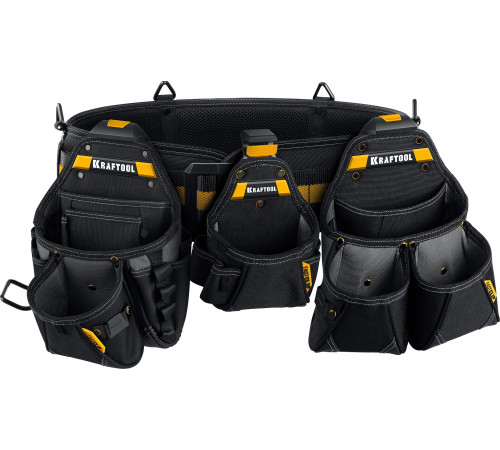 KRAFTOOL KBS-4 пояс монтажника, в комплекте: пояс монтажника и 3 сумки (38760-4) купить  в Сочи