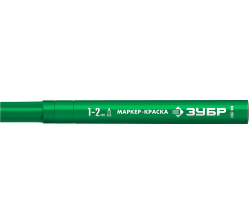 ЗУБР МК-200 зеленый, 1 мм маркер-краска (06326-4) купить  в Сочи